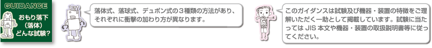 おもり落下 (落体) どんな試験？