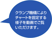 クランプ機構によりチャートを固定する様子を動画でご覧いただけます