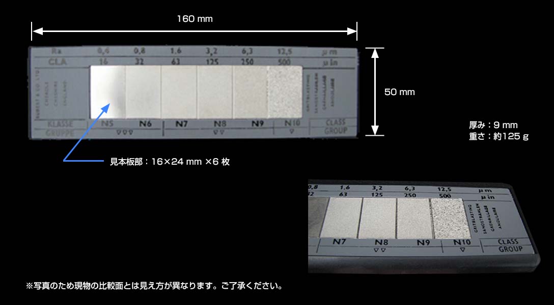 Ra表示のブラスト比較板